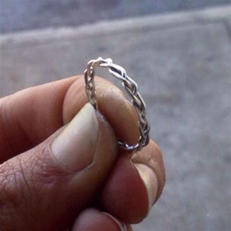 Silver Braided Ring Etsy