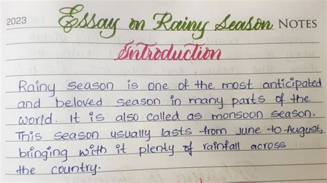 Rainy Season Essay In English Rainy Season Essay Essay On Rainy