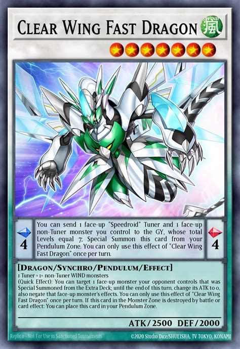 Clear Wing Fast Dragon Yu Gi Oh Card Database YGOPRODeck