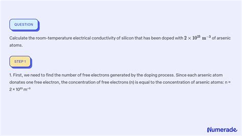 Solvedcalculate The Room Temperature Electrical Conductivity Of