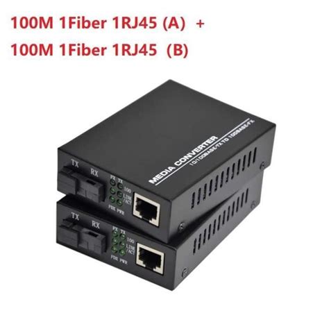 QI10565 Émetteur récepteur Fiber optique 10 100M 1 paire 1 port Fiber