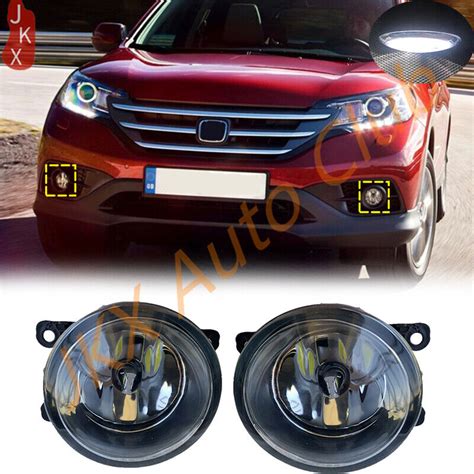 Pair Led Front Bumper Fog Lights Lamps Replacement Q For Honda Cr V