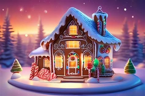 Premium Ai Image A Christmas Gingerbread House