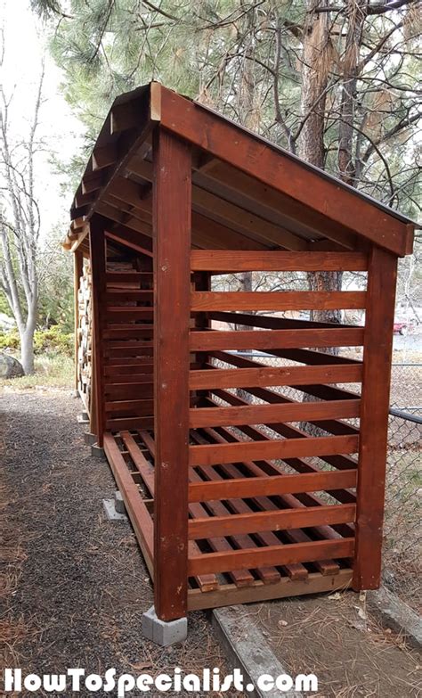 DIY 2 Cord Wood Shed | HowToSpecialist - How to Build, Step by Step DIY Plans