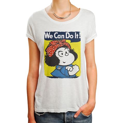 Camiseta Mafalda We Can Do It Shopee Brasil