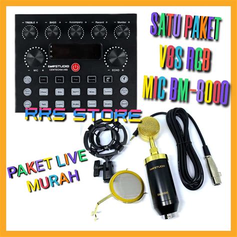 Jual Rrs Store Satu Paket Alat Karoke Live Soundcard V S Rgb Dan Mic Bm