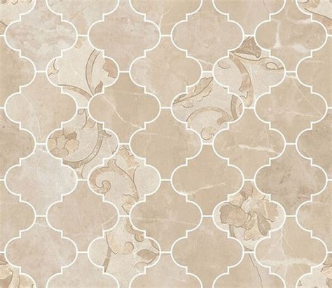 Versace Crema Marfil Mosaico Arabesque Cercan Tile