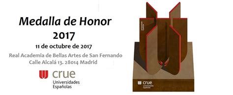 Medalla De Honor Crue Universidades Espa Olas Inicio