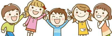 group  children standing    hands   air