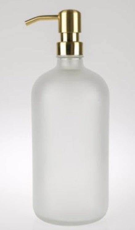 1l 1000ml Frosted Glass Pump Dispenser Bottle Organisemyspace