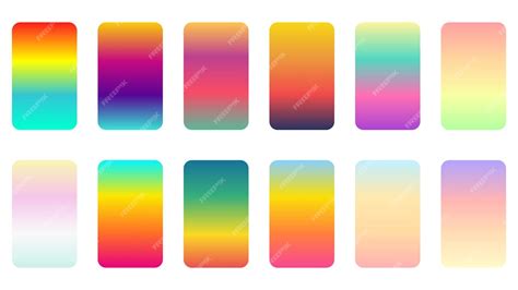 Premium Vector Rainbow Colorful Gradients Set Collection Vector