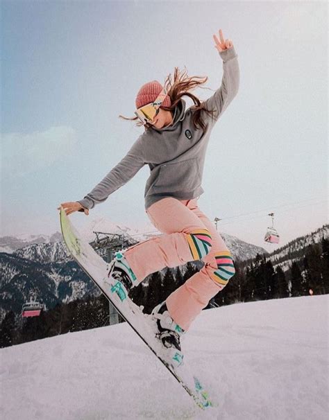 Riding In Pink Snowboard Girl Snowboarding Outfit Snowboard