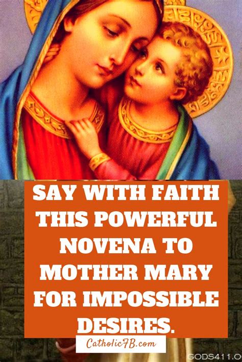 Powerful Miracle Novena To Mother Mary For Impossible Requests Novena Mother Mary Prayers