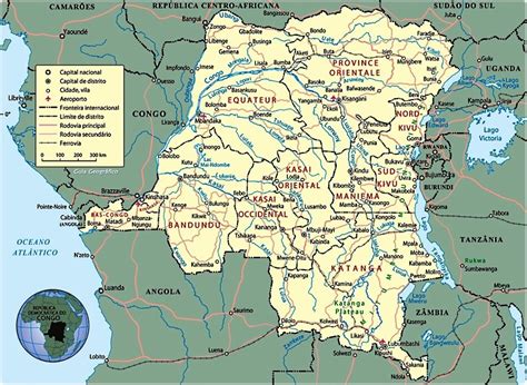 Mapa Da Rep Blica Democr Tica Do Congo Rep Blica Democr Tica Do Congo