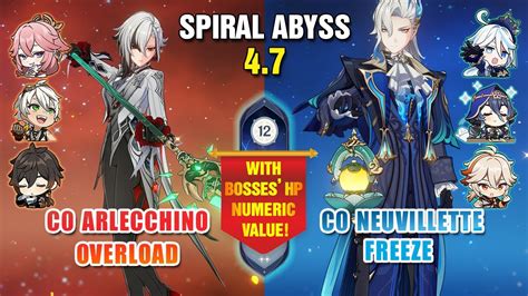 C0 Arlecchino Overload X C0 Neuvillette Freeze Spiral Abyss 47