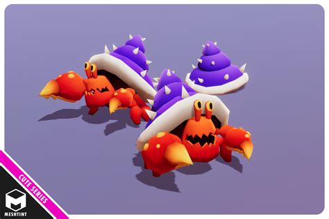 Hermit King Cute Series | 3D Creatures | Unity Asset Store