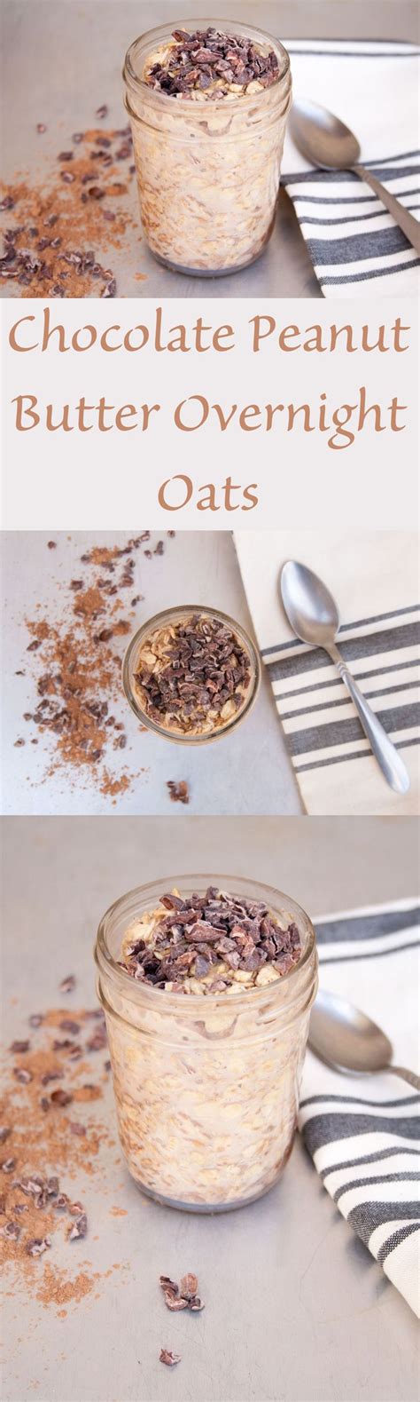 Chocolate Peanut Butter Overnight Oats With Chia Seeds Peanut Butter Overnight Oats Vegan