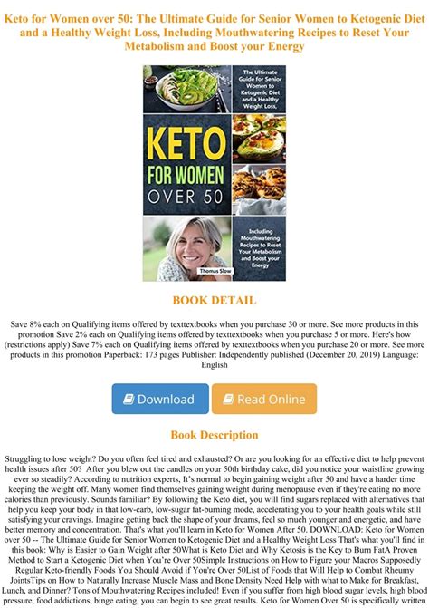 [p D F Download] Keto For Women Over 50 The Ultimate Guide For Senior