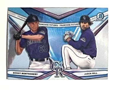 2021 BOWMAN CHROME DRAFT BENNY MONTGOMERY JADEN HILL COLORADO ROCKIES