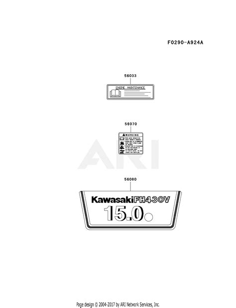 Kawasaki Fh V As Stroke Engine Fh V Parts Diagram For Label