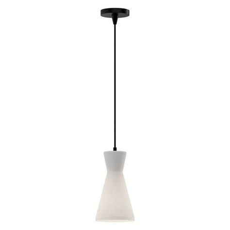 Alora Mood Betty In Light Watt Matte Black Opal Glass Pendant