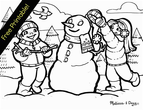 Printable Winter Scene Coloring Pages - Coloring Home