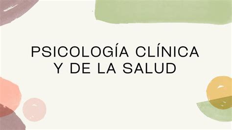 Psicolog A Cl Nica Y De La Salud Psico Samii Udocz