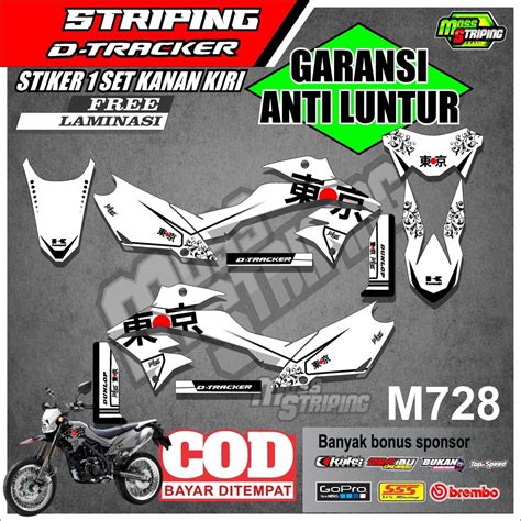 Striping Sticker Lis Decal Motorcycle Kawasaki Dtracker Dtx Klx D