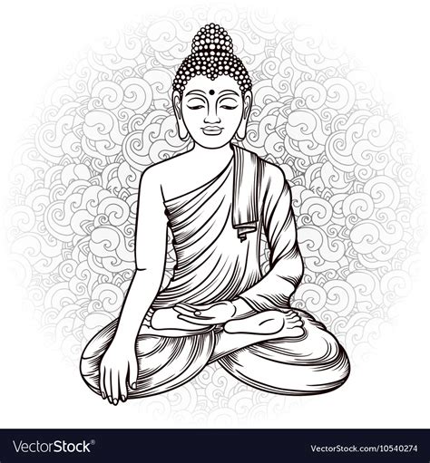 Buddha Royalty Free Vector Image Vectorstock