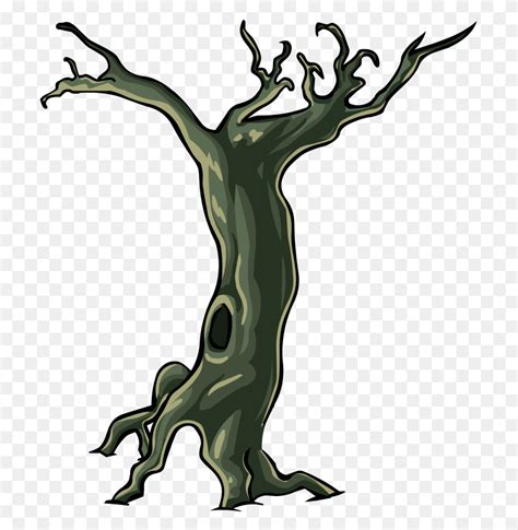 Tree Silhouette Clip Art - Spooky Tree Clipart - FlyClipart