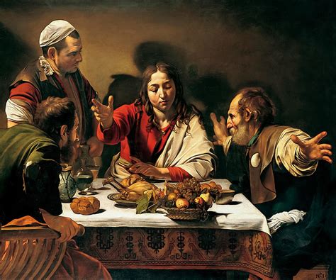 Supper at Emmaus Painting by Caravaggio