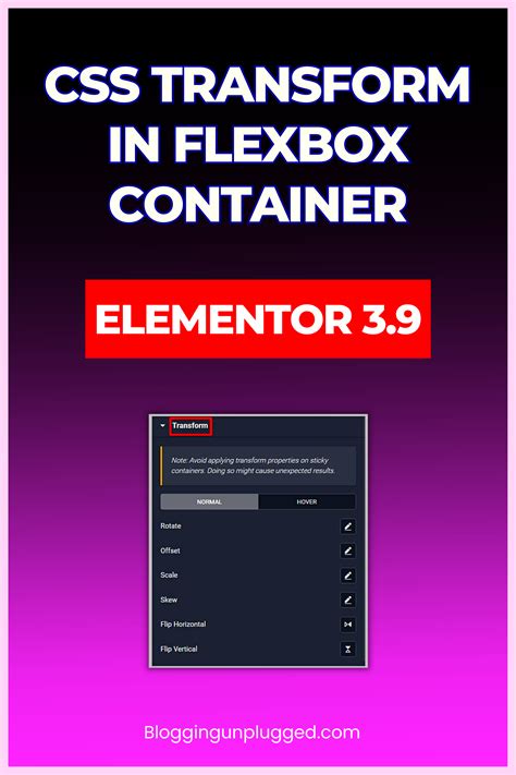 Css Transform In Container Widget Elementor Css Widget