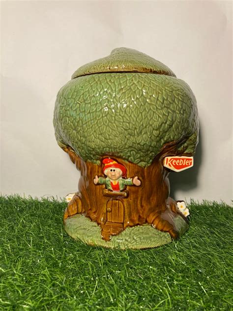 Vintage Keebler Elf Tree Cookie Jar Nostalgia Collectible Etsy