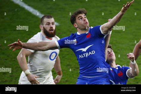 Damian Penaud of France during Guinness 6 Nations between England and ...