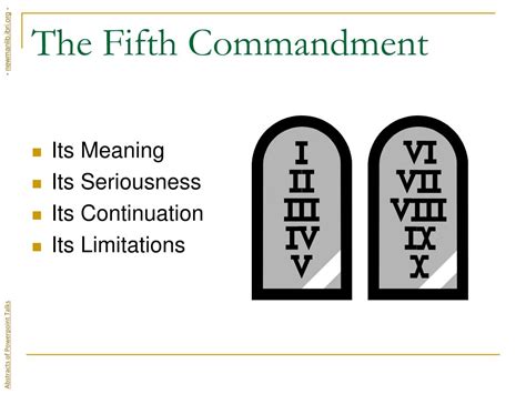 PPT - The Fifth Commandment PowerPoint Presentation, free download - ID:660233