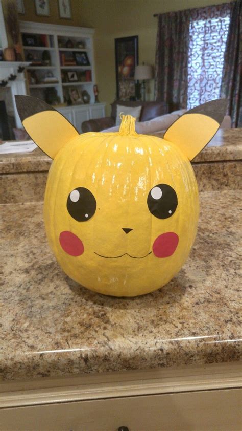 Pikachu Pumpkin | Pumpkin decorating contest, Halloween pumpkin designs ...