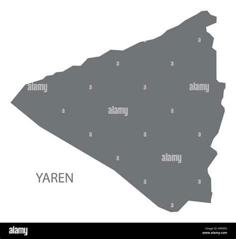 Yaren Map Of Nauru Grey Illustration Silhouette Shape Stock Vector