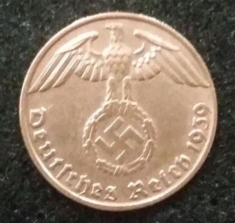 Ww2 Rare Nazi Coins With Swastika Hitler And Very Rare 20 Mark Bill