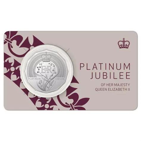 2022 50 CENT Uncirculated Coin Queen Elizabeth II Platinum Jubilee