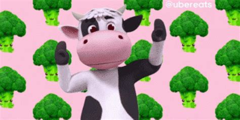 Cow Moo GIF - Cow Moo Broccoli - Discover & Share GIFs