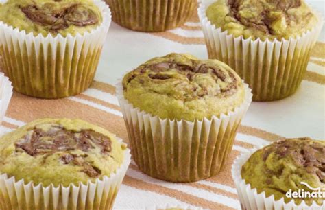 Muffins De Pl Tano Con Crema De Avellanas Delination