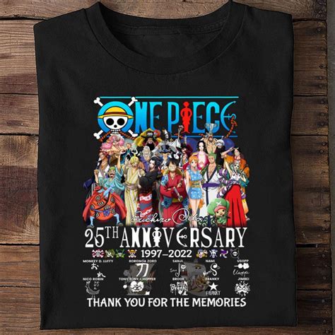 Manga One Piece 25th Anniversary 1997 2022 Eiichiro Oda Thank Memories Shirt Hersmiles