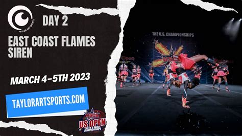 Day 2 Cheer Routine 36 East Coast Flames Siren YouTube