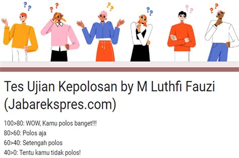 Link Ujian Kepolosan Versi Baru Dari Google Form Cek Seberapa Polos Kamu