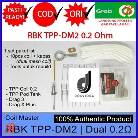 Jual Rbk Rebuild Kit Coil Master Tpp Dm Ohm Tpp Dm Coil Drag X