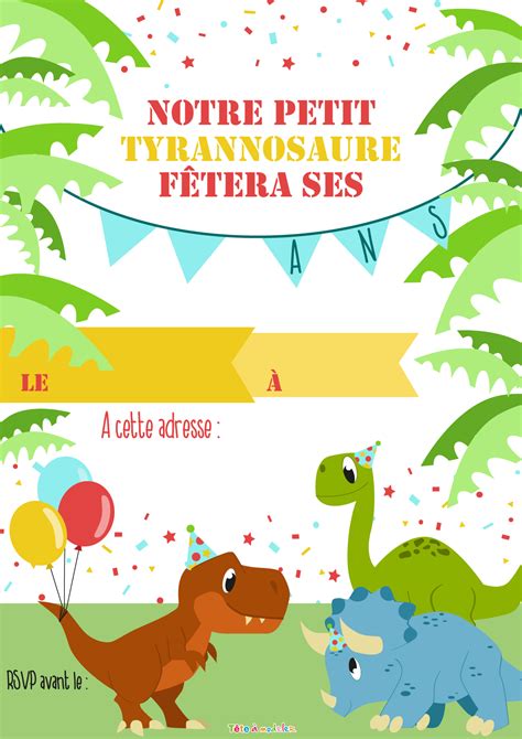 Arriba Imagen Carte Anniversaire Dinosaure Gratuite Fr