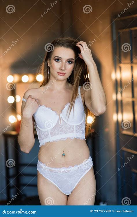 Art Boudoir Fashion Photo Of Beautiful Gorgeous Woman In Lingerie