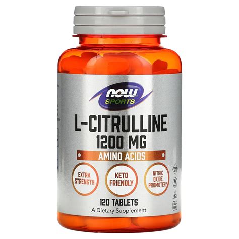 Now Sports L Citrulline Extra Strength 1200Mg L Cytrulina 120