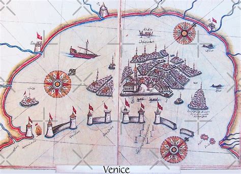 "PIRI REIS MAPS FROM BOOK OF NAVIGATION City of Venice 1515" by ...