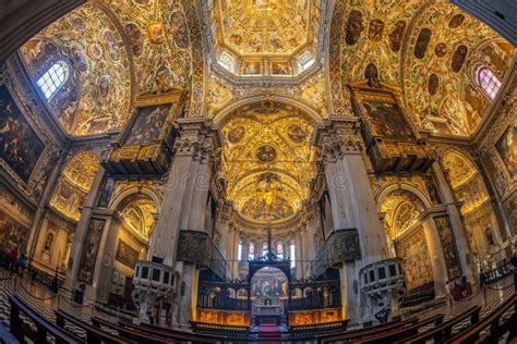 Interior Of The Basilica Of Santa Maria Maggiore, Bergamo, Italy ...